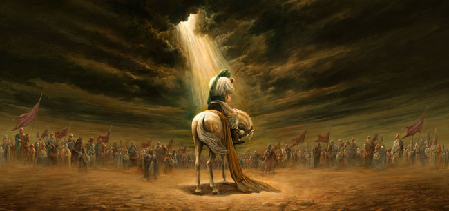 نقاشی «مسیح عاشورا» باب الحوائج حضرت علی اصغر علیه السلام
