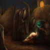 تابلوی نقاشی: حضرت رقیه (س)‌ در خرابه شام/  بهنام شیر محمدی