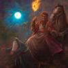 تابلوی نقاشی: حضرت رقیه (س)‌ در عصر عاشورا /  بهنام شیر محمدی