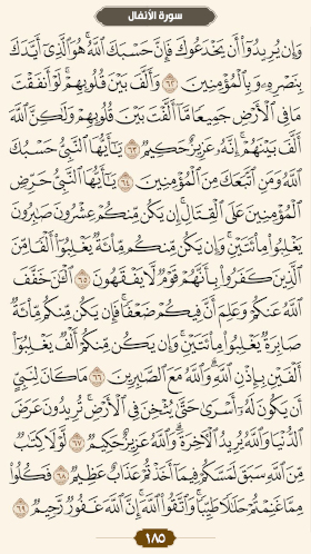 ترتیل قرآن صفحه۱۸۵