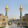 نمایی زیبا از حرم امام علی (ع) از صحن حضرت فاطمه زهرا (س)
