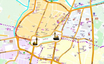 نقشه شهرها، مسیرها و اماکن زیارتی عتبات عالیات ویژه زیارت اربعین