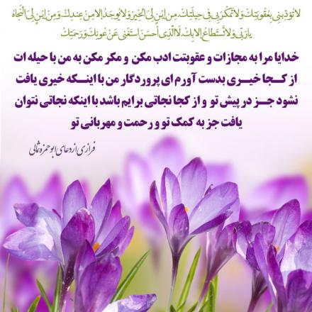 فرازی از دعای ابوحمزه ثمالی - 5 (عکس نوشته)