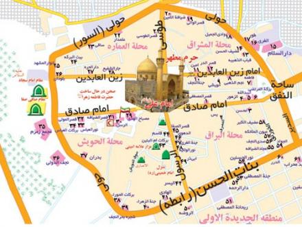 نقشه شهر نجف اشرف