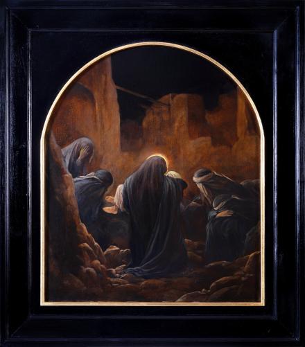 نقاشی: حضرت رقیه (س) در خرابه های شام / حسن روح الامین