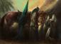تابلوی نقاشی: وداع حضرت عباس (ع) با خیمه ها /  بهنام شیرمحمدی